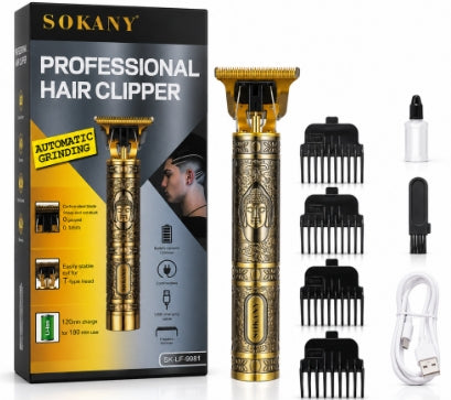 MAQUINA DE AFEITAR SOKANY INALAMBRICA( PROFESIONAL TIPO T-BLADE)